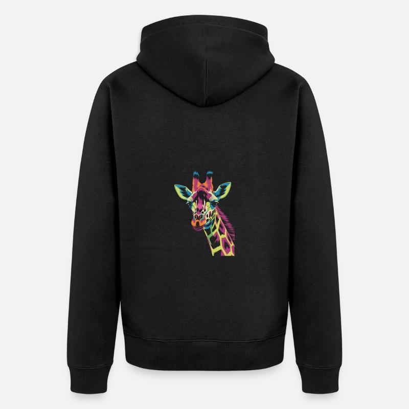 Girafe - Veste à capuche bio Premium Unisexe - noir