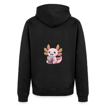 Axolotl mignon - Veste à capuche bio Premium Unisexe - noir - Dos - Nico (187cm)