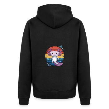Axolotl - Veste à capuche bio Premium Unisexe - noir - Dos - Nico (187cm)