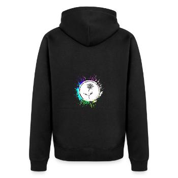 Symbole de la rose - Veste à capuche bio Premium Unisexe - noir - Dos - Nico (187cm)