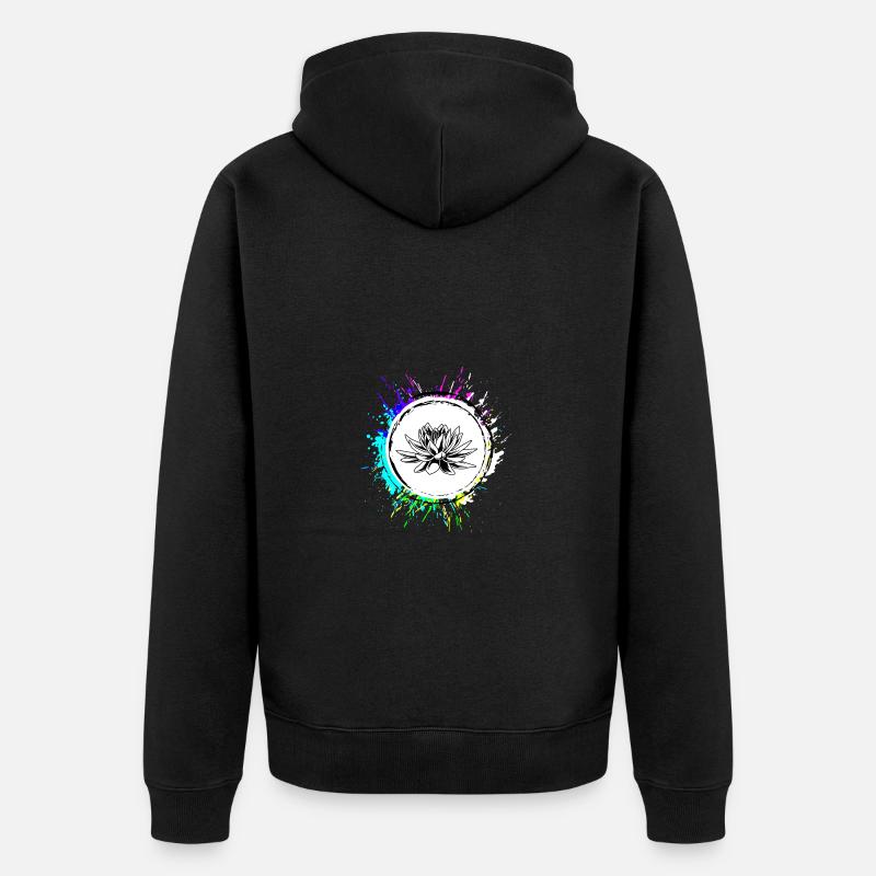 Icône d’icône de nénuphar - Veste à capuche bio Premium Unisexe - noir