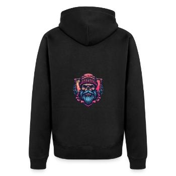Crâne de bûcheron - Veste à capuche bio Premium Unisexe - noir - Dos - Nico (187cm)