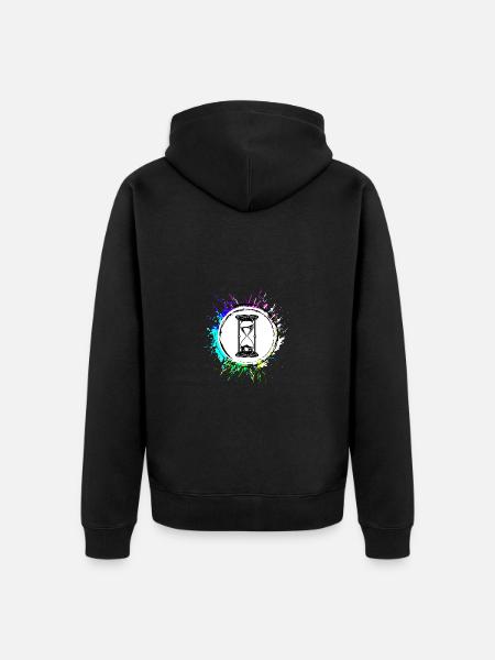 Hourglass icon - Unisex Premium Organic Zip Hoodie - black