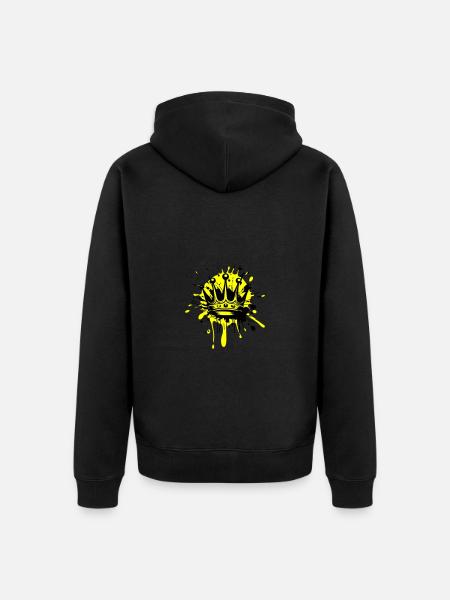 Crown Icon - Unisex Premium Organic Zip Hoodie - black