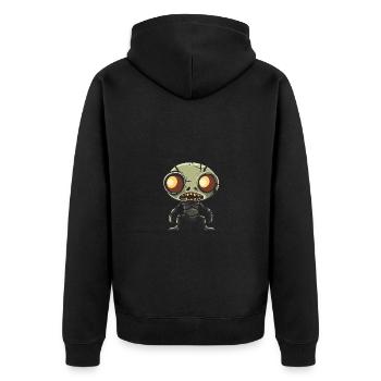 Ameise Halloween Lustig Zombie - Unisex Premium Bio Zip Hoodie - Schwarz - Hinten - Nico (187cm)