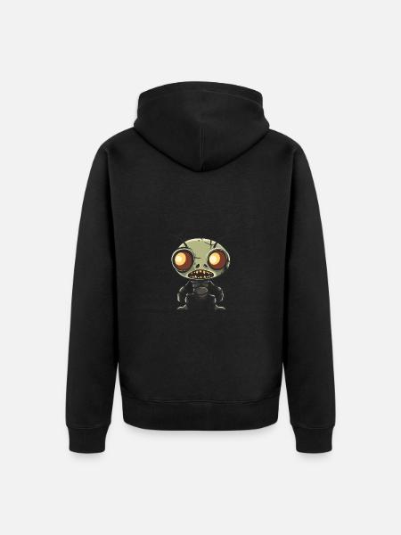Ant Halloween Funny Zombie - Unisex Premium Organic Zip Hoodie - black