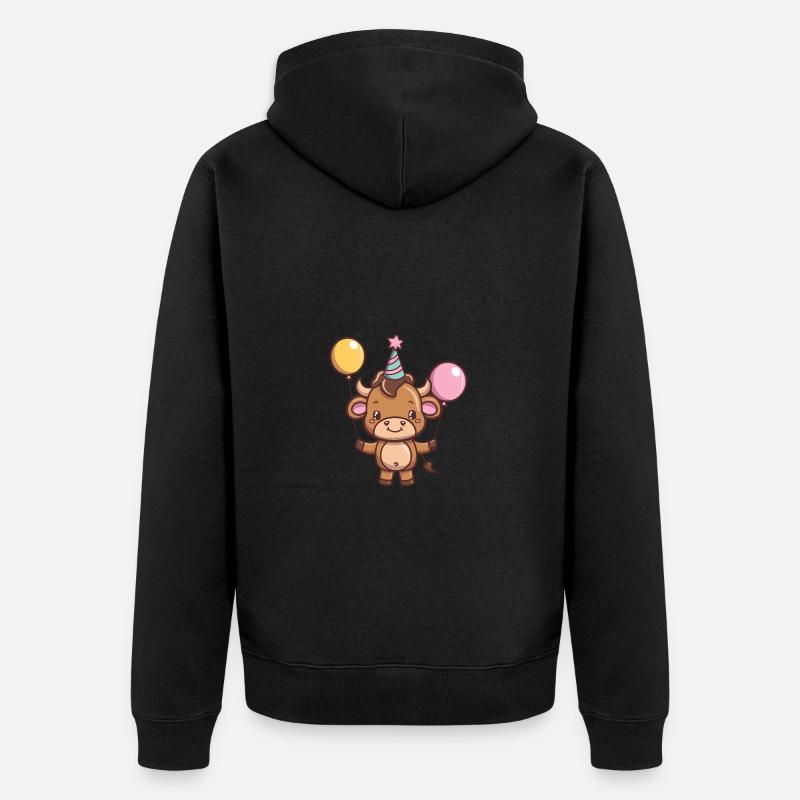 Bande dessinée d’anniversaire Taureau - Veste à capuche bio Premium Unisexe - noir