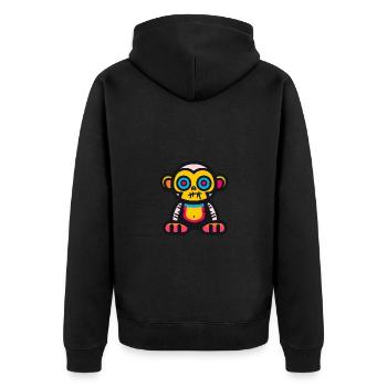 Singe Halloween Animal - Veste à capuche bio Premium Unisexe - noir - Dos - Nico (187cm)