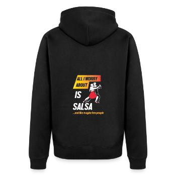 Salsa Dancer Dancer - Unisex Premium Organic Zip Hoodie - black - Back - Nico (187cm)
