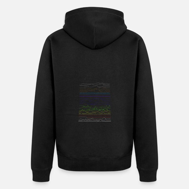different landscapes - Unisex Premium Bio Zip Hoodie - Schwarz