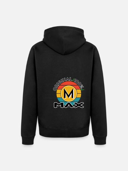 Max - Unisex Premium Bio Zip Hoodie - Schwarz