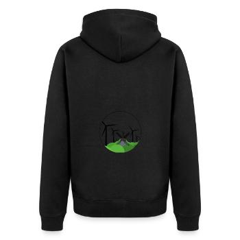 Éolienne / Moulin à vent - Veste à capuche bio Premium Unisexe - noir - Dos - Nico (187cm)