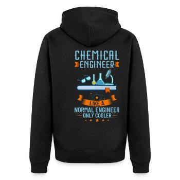 Chemical Engineer Chemical Engineering Science - Unisex Premium Organic Zip Hoodie - black - Back - Nico (187cm)