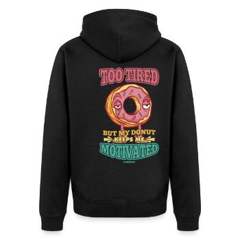 Beignet - Veste à capuche bio Premium Unisexe - noir - Dos - Nico (187cm)