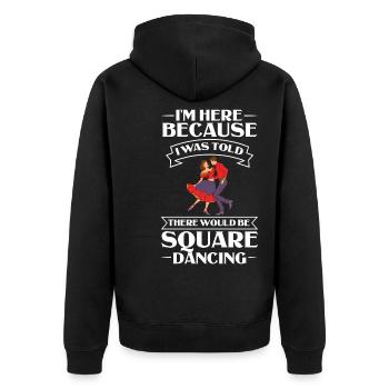 Square Dance Musik Caller Volkstanz Tänzer Usa - Unisex Premium Bio Zip Hoodie - Schwarz - Hinten - Nico (187cm)