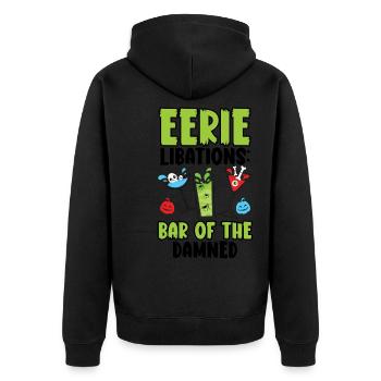 Scary drinks: Bar of the damn Halloween - Unisex Premium Organic Zip Hoodie - black - Back - Nico (187cm)