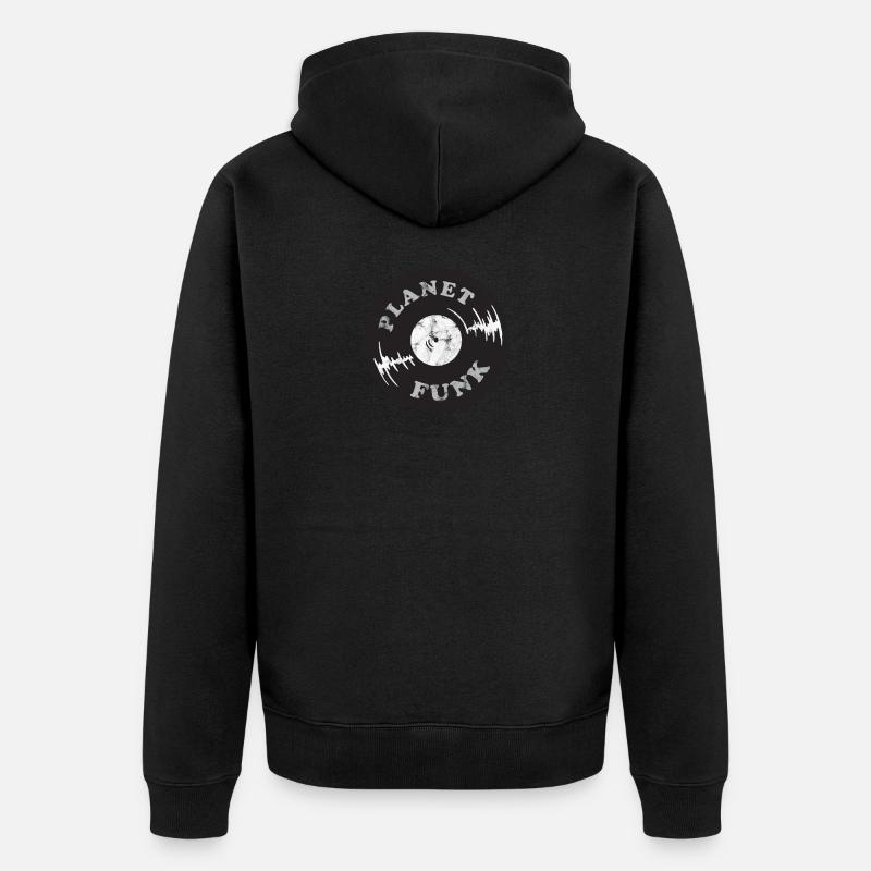 Funk Planet Vinyl Retro - Veste à capuche bio Premium Unisexe - noir