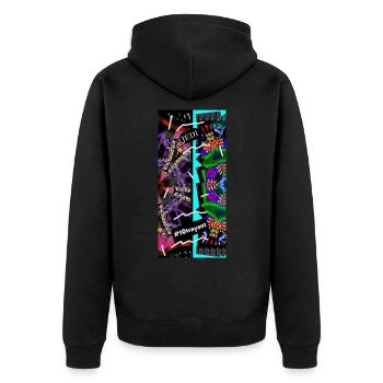 Sabre Laser Turquoise 10t 4000 - Veste à capuche bio Premium Unisexe - noir - Dos - Nico (187cm)