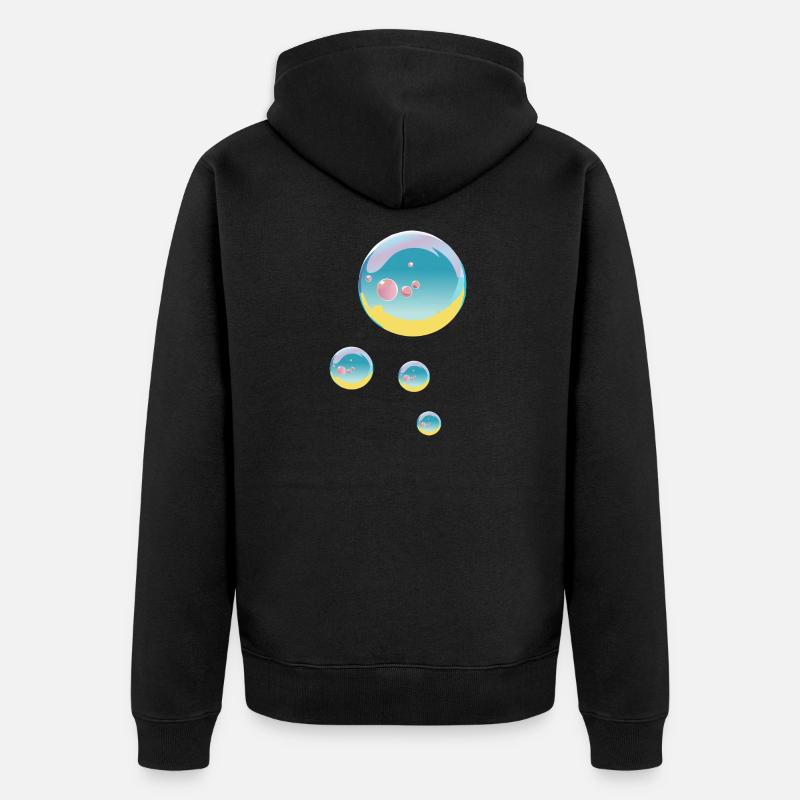 Seifenblasen - Unisex Premium Bio Zip Hoodie - Schwarz