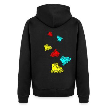 Symbole des patins à roues alignées - Veste à capuche bio Premium Unisexe - noir - Dos - Nico (187cm)