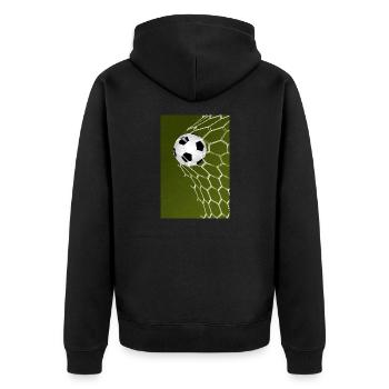 Goal ! Ballon de foot - Veste à capuche bio Premium Unisexe - noir - Dos - Nico (187cm)