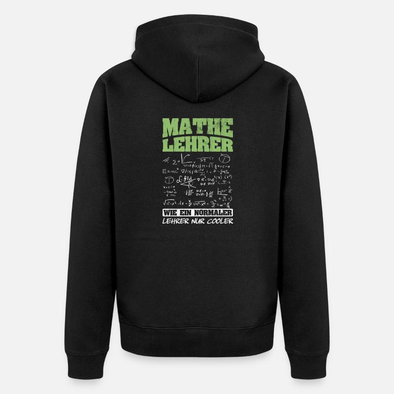 Mathematiker Mathematik Lehrer - Unisex Premium Bio Zip Hoodie - Schwarz
