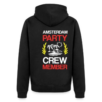 Amsterdam Party Crew - Veste à capuche bio Premium Unisexe - noir - Dos - Nico (187cm)