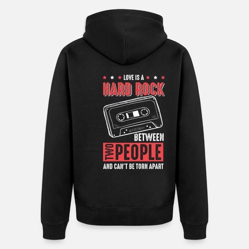 Aimez le hard rock - Veste à capuche bio Premium Unisexe - noir