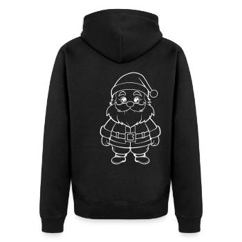 Christmas Man Comic - Unisex Premium Organic Zip Hoodie - black - Back - Nico (187cm)