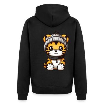 Bande dessinée Tiger Winter - Veste à capuche bio Premium Unisexe - noir - Dos - Nico (187cm)