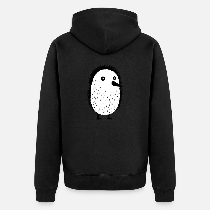 Hérisson excentrique - Veste à capuche bio Premium Unisexe - noir
