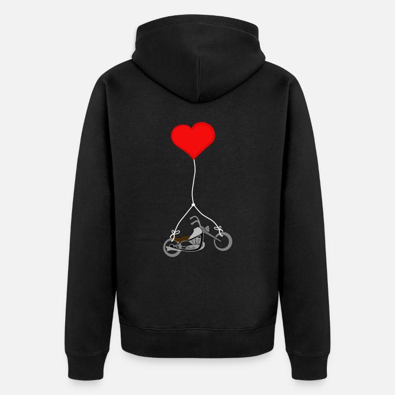 Hacheries avec cœur - Veste à capuche bio Premium Unisexe - noir