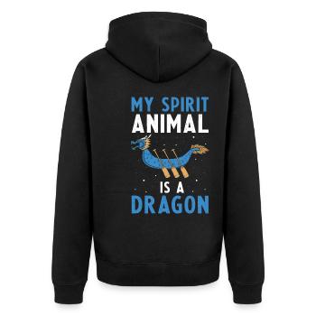 Chinese Boat Race for Dragon Boat Trainers - Unisex Premium Organic Zip Hoodie - black - Back - Nico (187cm)