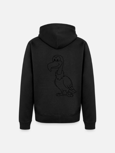 Vulture Comic Animal - Unisex Premium Organic Zip Hoodie - black