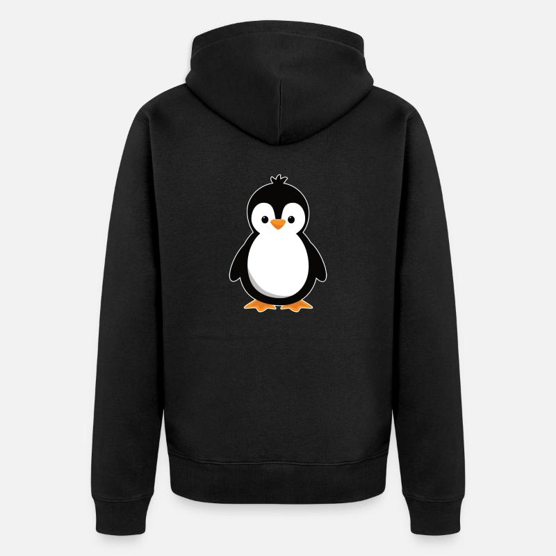süßer Pinguin - Unisex Premium Bio Zip Hoodie - undefined