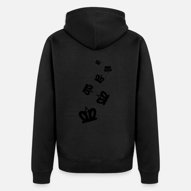 Couronne - Veste à capuche bio Premium Unisexe - noir