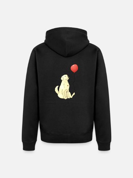 Kultainennoutaja - Premium unisex luomu-huppari vetoketjulla - musta