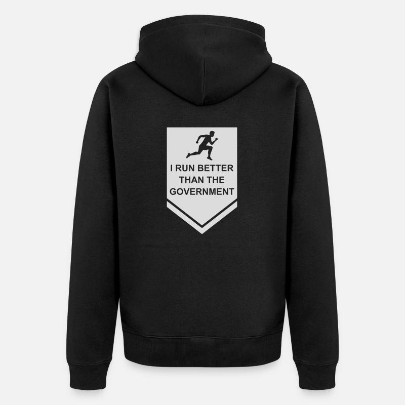 mieux fonctionner que le gouvernement - Veste à capuche bio Premium Unisexe - noir