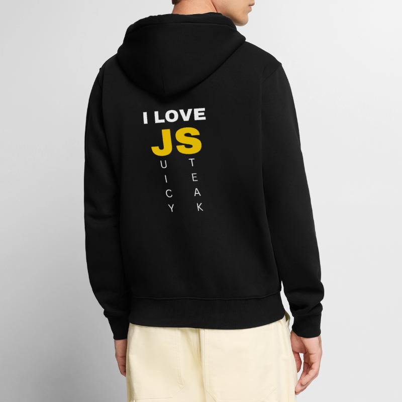JavaScript web developer funny programming Unisex Premium Organic Zip Hoodie