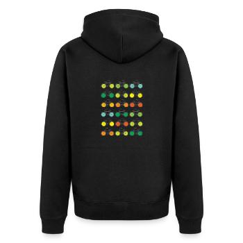 Colorful Bikes (grey lines) - Unisex Premium Organic Zip Hoodie - black - Back - Nico (187cm)