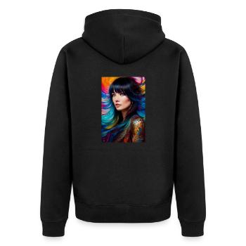 Beauté colorée 14 - Veste à capuche bio Premium Unisexe - noir - Dos - Nico (187cm)