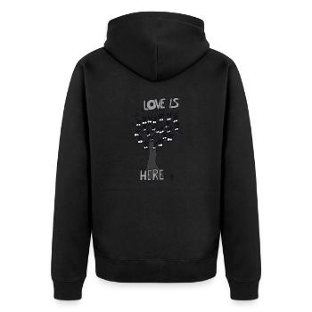 Des chauves-souris sur un arbre - Veste à capuche bio Premium Unisexe - noir - Dos - Nico (187cm)
