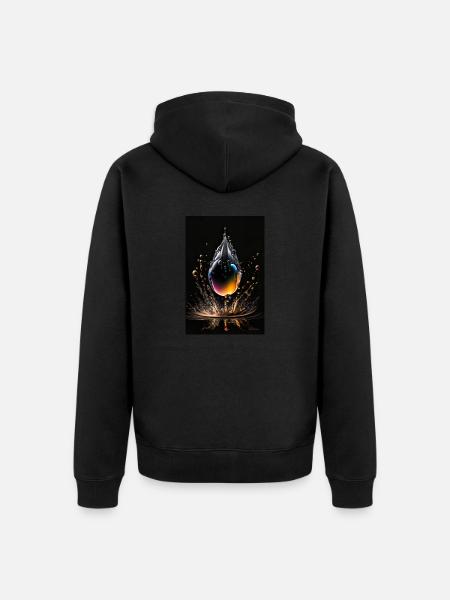 Gouttes de plasma 3 - Veste à capuche bio Premium Unisexe - noir