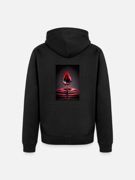 Drops red 2 - Unisex Premium Organic Zip Hoodie - black