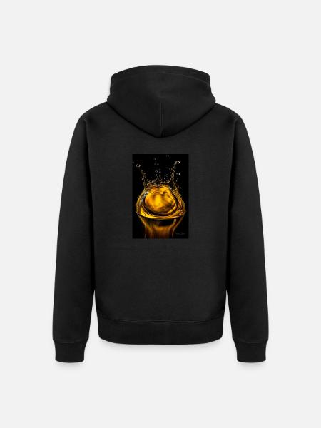 Drops yellow 5 - Unisex Premium Organic Zip Hoodie - black