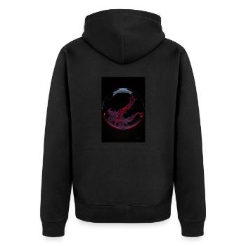 Kaos dans un blister rouge4 - Veste à capuche bio Premium Unisexe - noir - Dos - Nico (187cm)