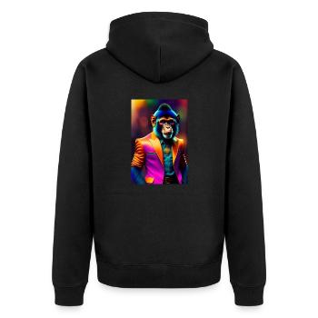 Singe de danse - Veste à capuche bio Premium Unisexe - noir - Dos - Nico (187cm)