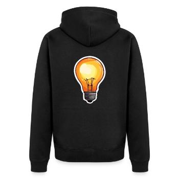 Bulb / Bulb / Brightness / Light - Unisex Premium Organic Zip Hoodie - black - Back - Nico (187cm)