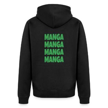 Manga - Veste à capuche bio Premium Unisexe - noir - Dos - Nico (187cm)
