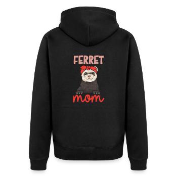 Furet, propriétaire de furet - Veste à capuche bio Premium Unisexe - noir - Dos - Nico (187cm)